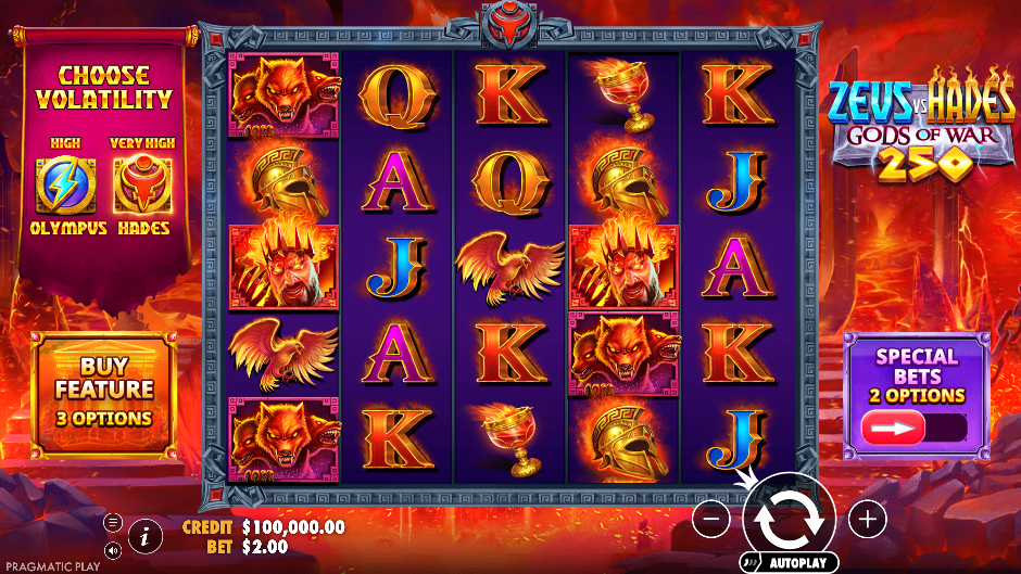 Zeus Vs Hades Gods Of War 250 (Pragmatic Play) Image 1